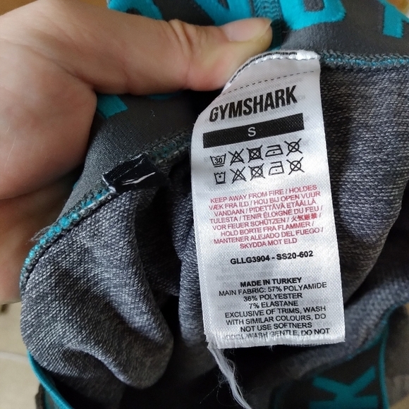 Gymshark Gray and Blue Colorblock Flex Cropped Athletic Leggings Size Small - Picture 12 of 13